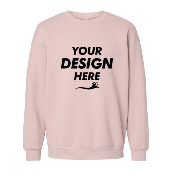 American Apparel Unisex ReFlex Fleece Crewneck Sweatshirt, Blush, Front view, Mockup