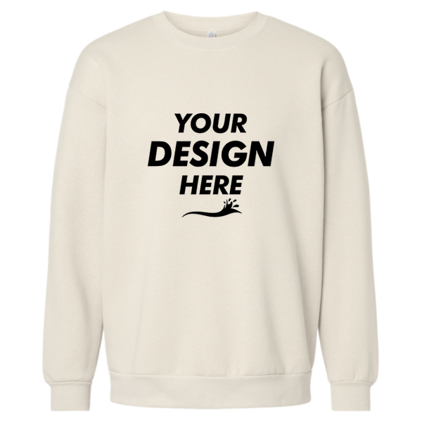 American Apparel Unisex ReFlex Fleece Crewneck Sweatshirt, Bone, Front view, Mockup