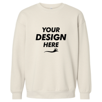 American Apparel Unisex ReFlex Fleece Crewneck Sweatshirt, Bone, Front view, Mockup