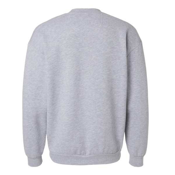 American Apparel Unisex ReFlex Fleece Crewneck Sweatshirt, Heather Grey, Back view