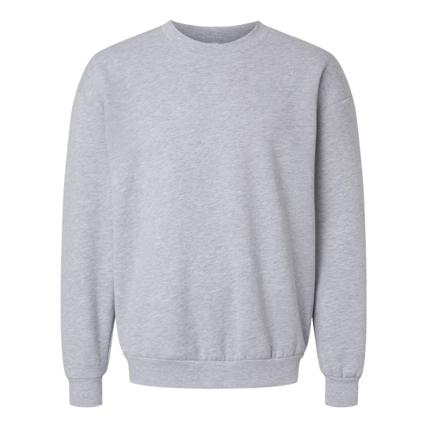 American Apparel Unisex ReFlex Fleece Crewneck Sweatshirt, Heather Grey, Front view
