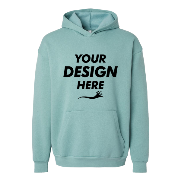 American Apparel Unisex ReFlex Fleece Hoodie Sweatshirt, Arctic, Front view, Mockup