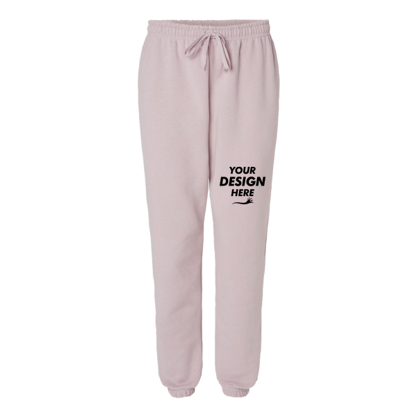 American Apparel Unisex ReFlex Fleece Sweatpants, Blush, Front view, Mockup