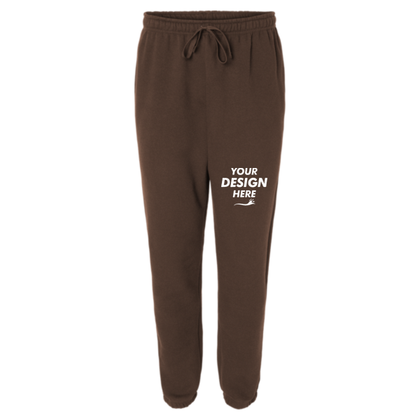 American Apparel Unisex ReFlex Fleece Sweatpants, Brown, Front view, Mockup