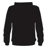 Bayside Unisex USA-Made High Visibility Hooded Sweatshirt, Black, Back view