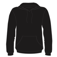 Bayside Unisex USA-Made High Visibility Hooded Sweatshirt, Black, Front view