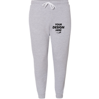 Bella + Canvas Sponge Fleece Jogger Sweatpants, Athletic Heather, Front view, Mockup