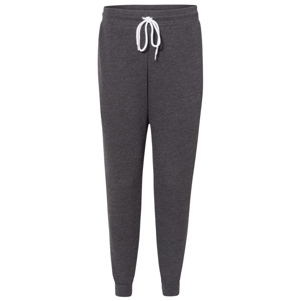 Bella + Canvas Sponge Fleece Jogger Sweatpants, Dark Grey Heather, Front view