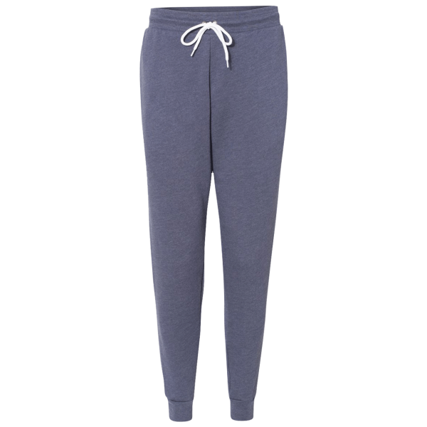 Bella + Canvas Sponge Fleece Jogger Sweatpants, Heather Navy, Front view