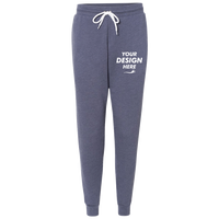 Bella + Canvas Sponge Fleece Jogger Sweatpants, Heather Navy, Front view, Mockup