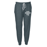 Bella + Canvas Sponge Fleece Jogger Sweatpants, Heather Slate, Front view, Mockup