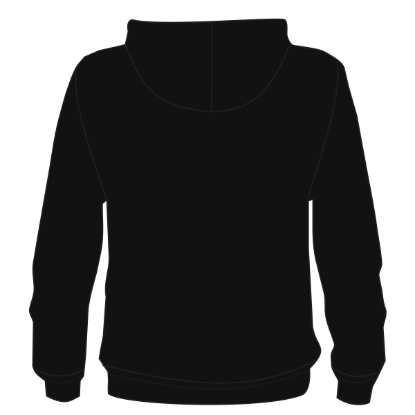 Bella + Canvas Toddler Sponge Fleece Full-Zip Hoodie Sweatshirt, Black, Back view