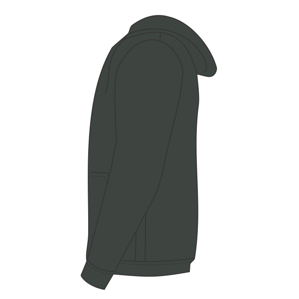 Bella + Canvas Toddler Sponge Fleece Full-Zip Hoodie Sweatshirt, Heather Forest, Left Sleeve view