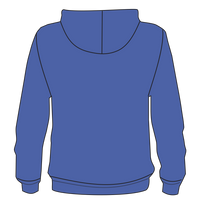 Bella + Canvas Toddler Sponge Fleece Full-Zip Hoodie Sweatshirt, Heather True Royal, Back view