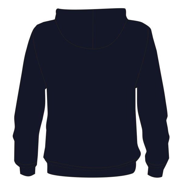 Bella + Canvas Toddler Sponge Fleece Full-Zip Hoodie Sweatshirt, Navy, Back view