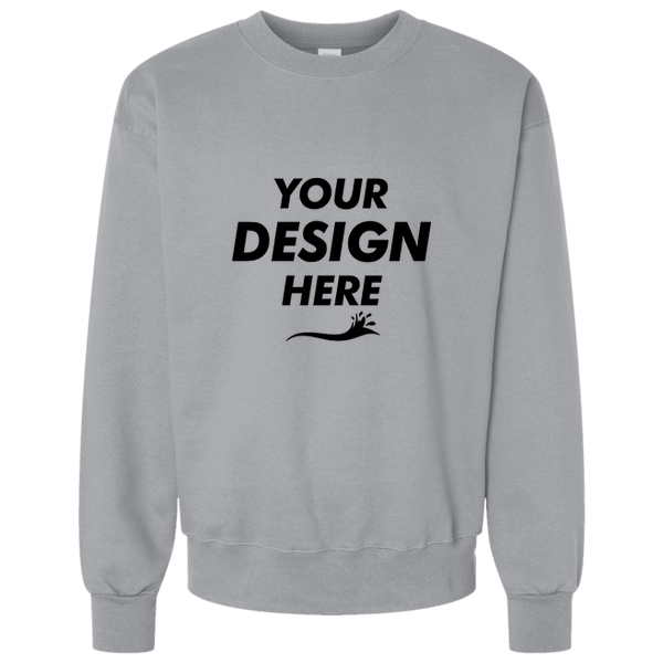 Bella + Canvas Unisex 10 oz. Heavyweight Crewneck Sweatshirt, Athletic Heather, Front view, Mockup