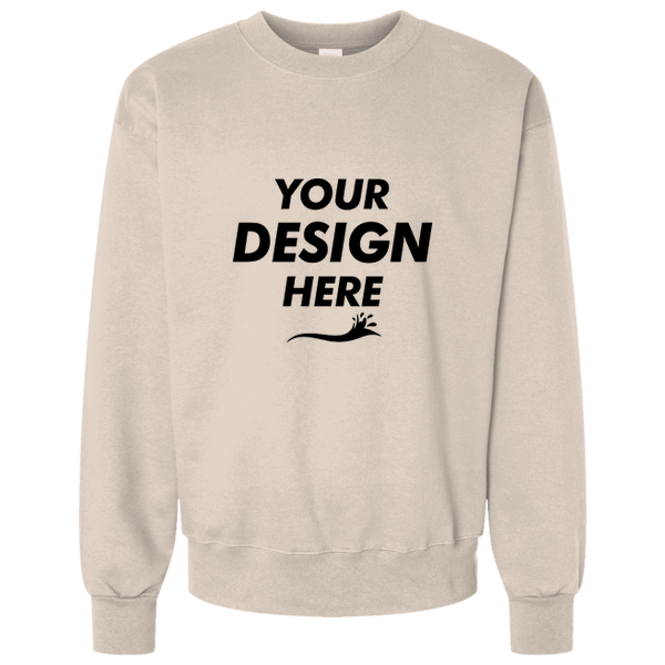 Bella + Canvas Unisex 10 oz. Heavyweight Crewneck Sweatshirt, Dust, Front view, Mockup