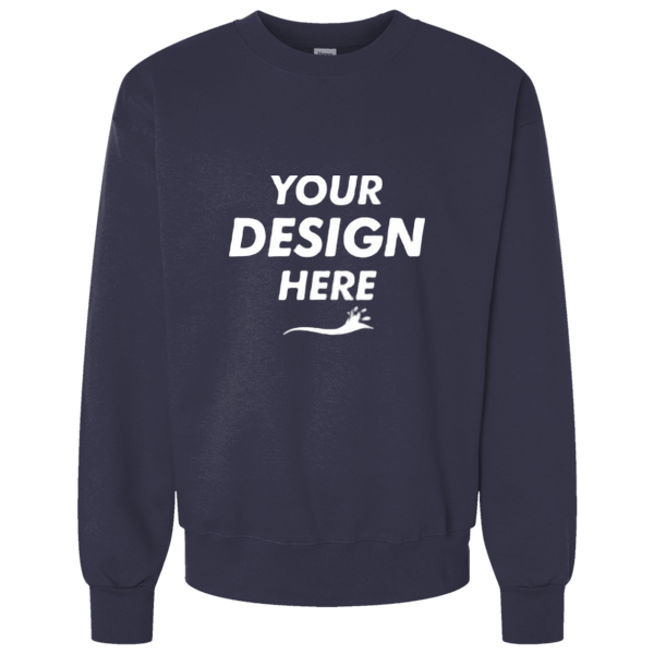 Bella + Canvas Unisex 10 oz. Heavyweight Crewneck Sweatshirt, Navy, Front view, Mockup