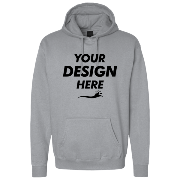 Bella + Canvas Unisex 10 oz. Heavyweight Hoodie Sweatshirt, Athletic Heather, Front view, Mockup