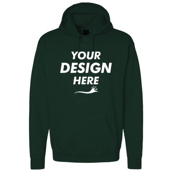 Bella + Canvas Unisex 10 oz. Heavyweight Hoodie Sweatshirt, Forest, Front view, Mockup