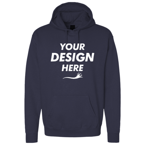 Bella + Canvas Unisex 10 oz. Heavyweight Hoodie Sweatshirt, Navy, Front view, Mockup
