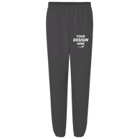 Bella + Canvas Unisex 10 oz. Heavyweight Sweatpants, Asphalt, Front view, Mockup