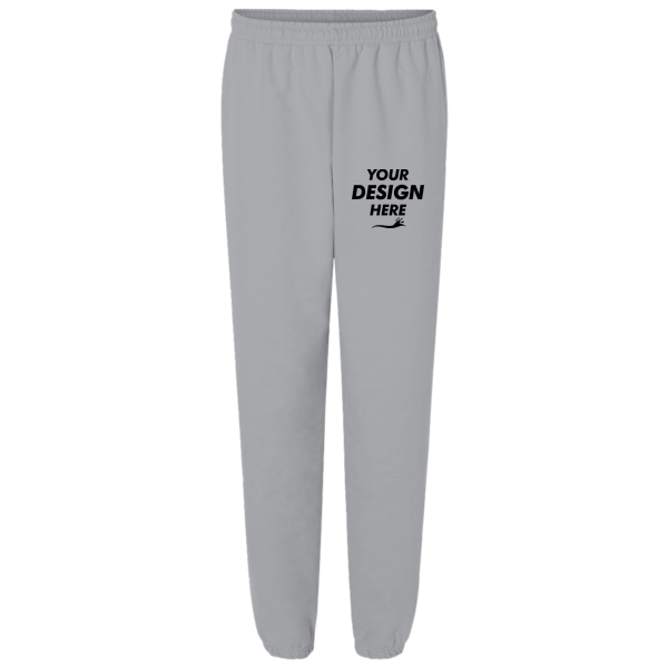 Bella + Canvas Unisex 10 oz. Heavyweight Sweatpants, Athletic Heather, Front view, Mockup