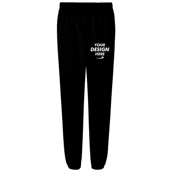 Bella + Canvas Unisex 10 oz. Heavyweight Sweatpants, Black, Front view, Mockup