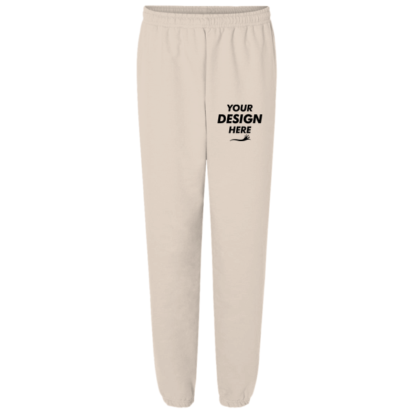 Bella + Canvas Unisex 10 oz. Heavyweight Sweatpants, Dust, Front view, Mockup