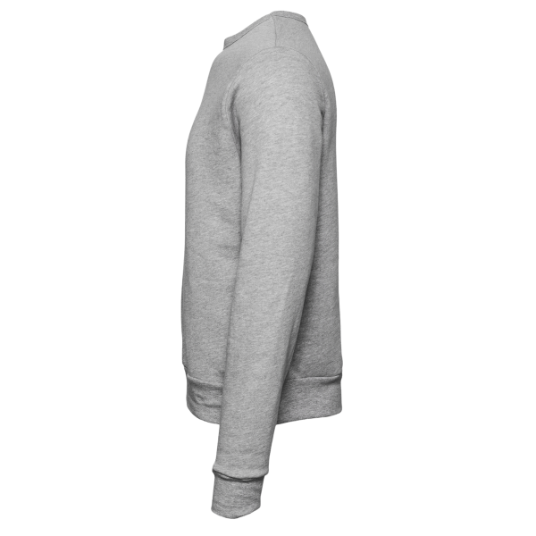 Bella + Canvas Unisex Sponge Fleece Classic Crewneck Sweatshirt, Athletic Heather, Left Sleeve view