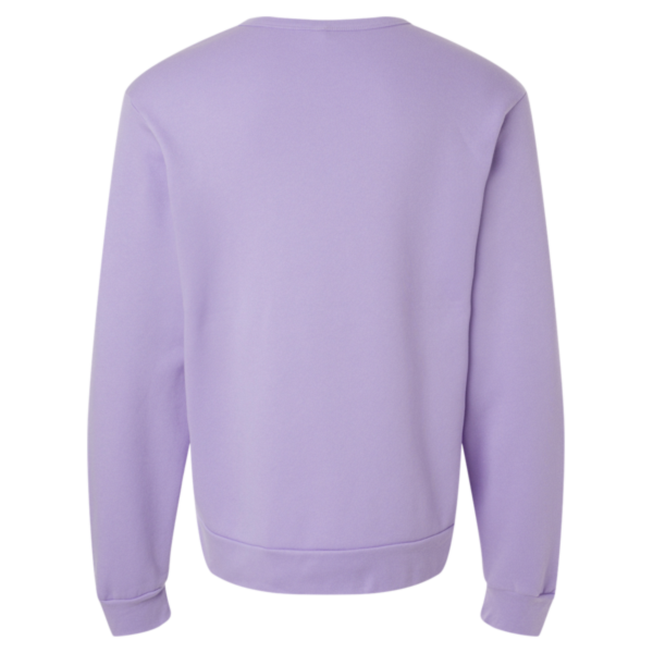 Bella + Canvas Unisex Sponge Fleece Classic Crewneck Sweatshirt, Dark Lavender, Back view