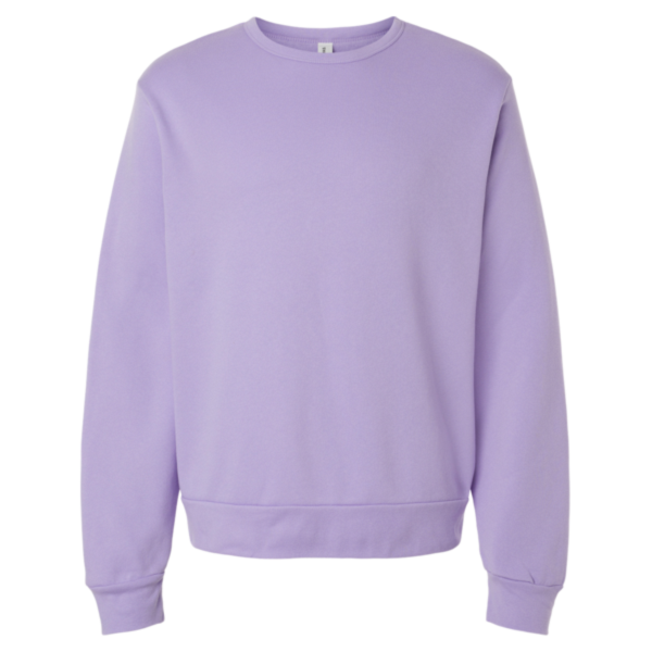 Bella + Canvas Unisex Sponge Fleece Classic Crewneck Sweatshirt, Dark Lavender, Front view