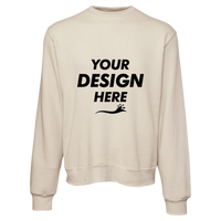 Bella + Canvas Unisex Sponge Fleece Classic Crewneck Sweatshirt, Heather Dust, Front view, Mockup