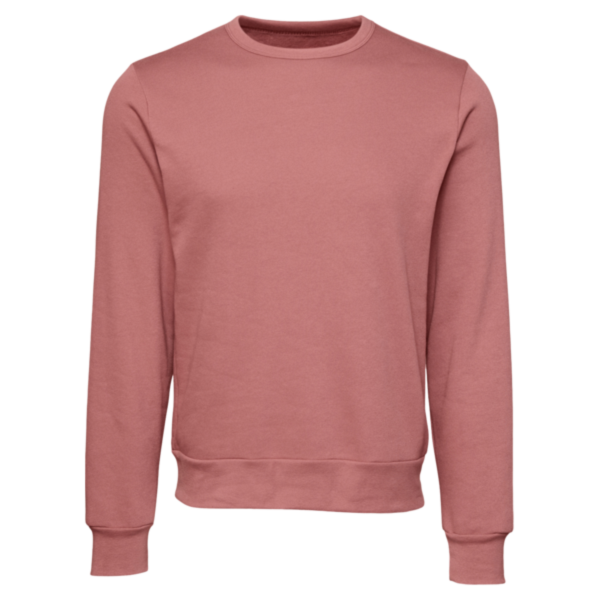Bella + Canvas Unisex Sponge Fleece Classic Crewneck Sweatshirt, Mauve, Front view