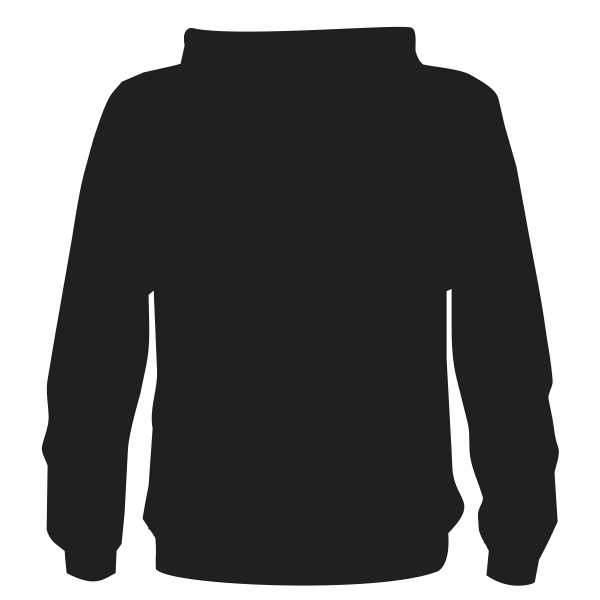 Bella + Canvas Unisex Sponge Fleece DTM Full-Zip Hoodie Sweatshirt, Black, Back view