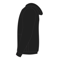 Bella + Canvas Unisex Sponge Fleece DTM Full-Zip Hoodie Sweatshirt, Black, Left Sleeve view