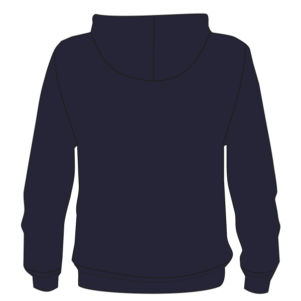 Bella + Canvas Unisex Sponge Fleece DTM Full-Zip Hoodie Sweatshirt, Navy, Back view