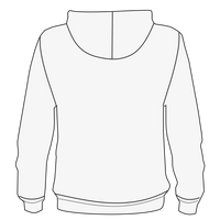 Bella + Canvas Unisex Sponge Fleece DTM Full-Zip Hoodie Sweatshirt, White, Back view