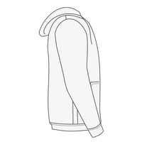 Bella + Canvas Unisex Sponge Fleece DTM Full-Zip Hoodie Sweatshirt, White, Right Sleeve view