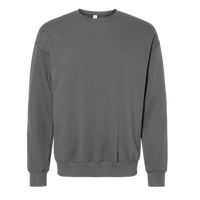 Bella + Canvas Unisex Sponge Fleece Drop Shoulder Crewneck Sweatshirt, Asphalt, Front view