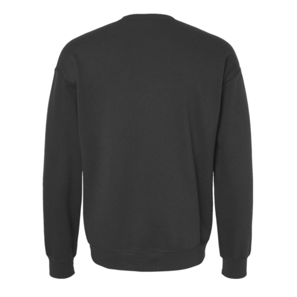 Bella + Canvas Unisex Sponge Fleece Drop Shoulder Crewneck Sweatshirt, Dark Grey, Back view