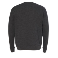 Bella + Canvas Unisex Sponge Fleece Drop Shoulder Crewneck Sweatshirt, Dark Grey Heather, Back view