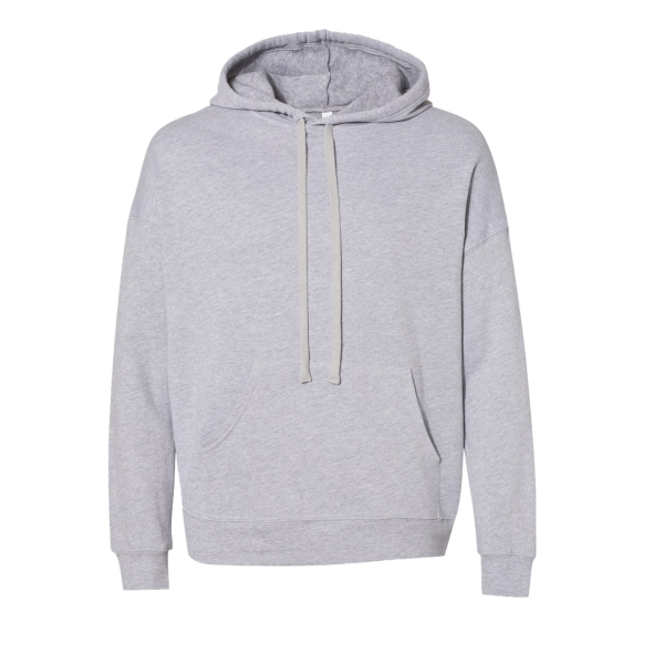Bella + Canvas Unisex Sponge Fleece Drop Shoulder Hoodie Sweatshirt, Athletic Heather, Front view