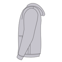Bella + Canvas Unisex Sponge Fleece Drop Shoulder Hoodie Sweatshirt, Athletic Heather, Left Sleeve view