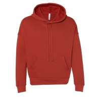 Bella + Canvas Unisex Sponge Fleece Drop Shoulder Hoodie Sweatshirt, Brick, Front view