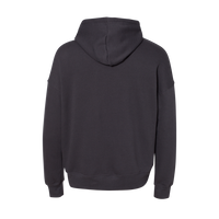 Bella + Canvas Unisex Sponge Fleece Drop Shoulder Hoodie Sweatshirt, Dark Grey, Back view