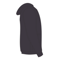 Bella + Canvas Unisex Sponge Fleece Drop Shoulder Hoodie Sweatshirt, Dark Grey, Right Sleeve view