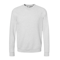 Bella + Canvas Unisex Sponge Fleece Raglan Crewneck Sweatshirt, Ash / Ash, Front view