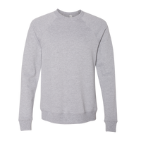 Bella + Canvas Unisex Sponge Fleece Raglan Crewneck Sweatshirt, Athletic Heather / Athletic Heather, Front view