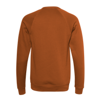 Bella + Canvas Unisex Sponge Fleece Raglan Crewneck Sweatshirt, Autumn / Autumn, Back view